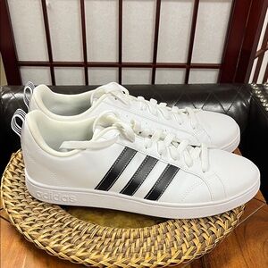 Adidas White and Black Classic Sneakers Womens Size 10